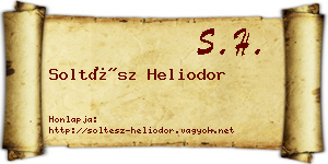 Soltész Heliodor névjegykártya